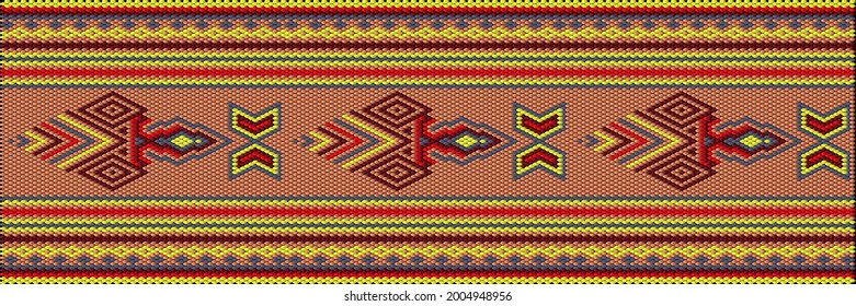 Traditional ethnic ornament for use on fabrics, tiles, ceramics and other interior details.