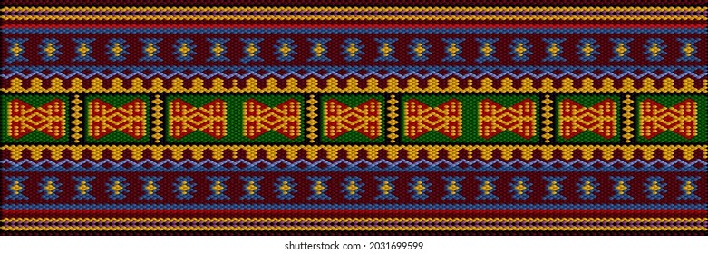 Traditional ethnic ornament for use on fabrics, tiles, ceramics and other interior details.