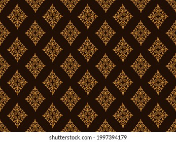traditional ethnic pattern design for background carpet wallpaper clothing wrapped batik sarong embroidery style vector illustration
