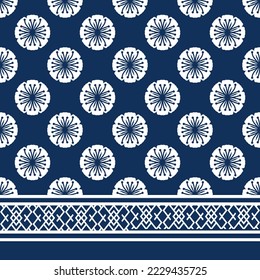 Traditional Ethnic pattern flower Aztec African Asian Indonesian vector seamless patterns for fabric curtain carpet sarong 