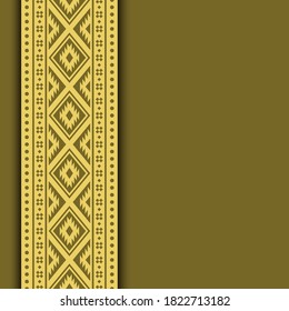 Traditional ethnic pattern texture background in aztec motif style illustration vectorin dark and white. Design for greeting card, banner, tile, invitation, etc