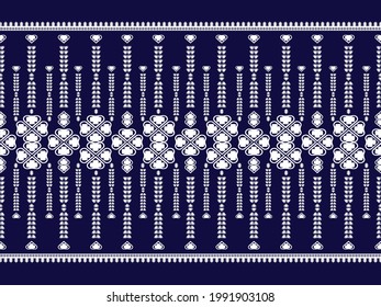 diseño de patrones étnicos tradicionales para la moqueta de fondo papel de pared envoltura tela batik tejido sarong bordado estilo ilustración vectorial