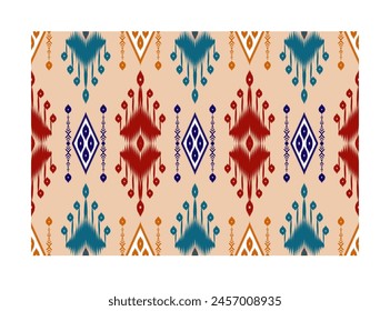 Patrón sin costuras étnico tradicional, diseño de elemento geométrico para textil, tela, envoltura, cojín, piso y fondo.