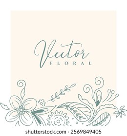 traditional and ethnic swirl floral background in hand drawn style vector