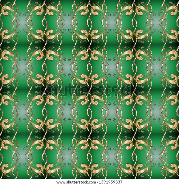 Traditional,\
Ethnic, Turkish, Indian motifs. Great for fabric and textile,\
wallpaper, packaging or any desired idea. Vintage. Brown and green\
ornamental, floral seamless pattern.\
Vector.