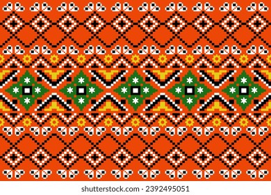 Traditional ethnic,geometric ethnic fabric pattern for textiles,rugs,wallpaper,clothing,sarong,batik,wrap,embroidery,print,background,vector illustration.