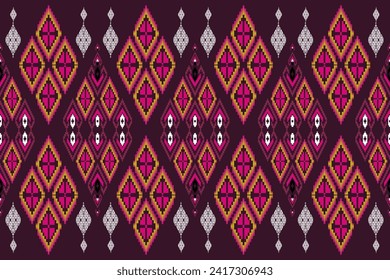 Traditional ethnic,geometric ethnic fabric pattern for textiles,rugs,wallpaper,clothing,sarong,batik,wrap,embroidery,print,background,vector illustration,
