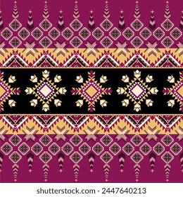 Traditional ethnic,geometric ethnic fabric pattern for textiles,rugs,wallpaper,clothing,sarong,batik,wrap,embroidery,print,background,vector illustration,ikat, red,black, yellow