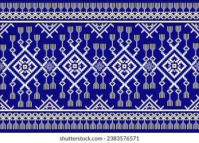 Traditional ethnic,geometric ethnic fabric pattern,seamless pattern for textiles,rugs,wallpaper,clothing,sarong,batik,wrap,embroidery,print,background,vector illustration navy blue pattern