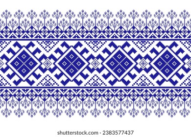 Traditional ethnic,geometric ethnic fabric pattern,seamless pattern for textiles,rugs,wallpaper,clothing,sarong,batik,wrap,embroidery,print,background,vector illustration,blue white pattern