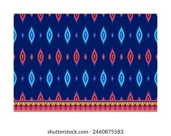 Patrón sin fisuras de la etnia tradicional, diseño del estilo de Ikat para la alfombra, la cortina, el textil y el fondo.