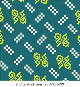 Traditional etnic pattern background vector (batik,songket,tenun).