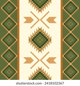traditional fabric ethnic embroidery geometric ethnic ornament. fabric border design for rugs, clothing, sarong, scarf, wrap, embroidery, print, curtain, carpet, wrapping, Batik, Aztec