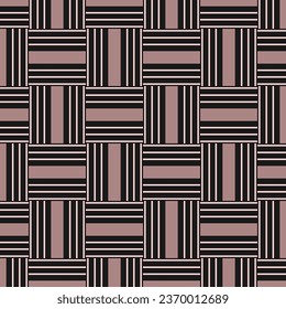 Traditional fabric motif shapes pattern ultimate seamless background. Abstract gingham check motif, minimal geo fabric design. All over print block for apparel textile, ladies dress, shop.vector