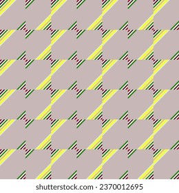 Traditional fabric motif shapes pattern ultimate seamless background. Abstract gingham check motif, minimal geo fabric design. All over print block for apparel textile, ladies dress, shop.vector