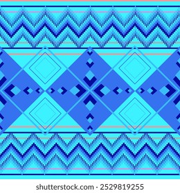 Traditional fabric pattern design blue color.