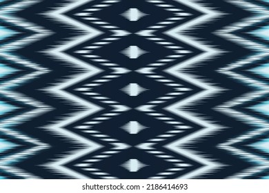 Traditional fabric pattern, folk fabric, geometric pattern, yarn, dark blue background