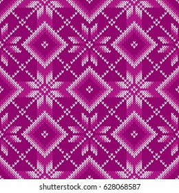 Traditional Fair Isle Knitted Pattern Vector Stock Vector (Royalty Free ...