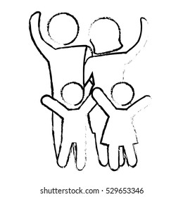 traditional family icon image vector illustration design 