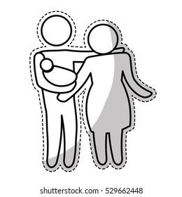 traditional family icon image vector illustration design 