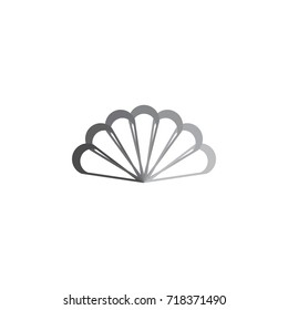 Traditional fan logo design vector