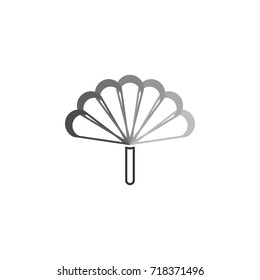 Traditional fan logo design vector