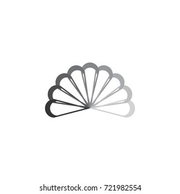 Traditional fan logo design vector