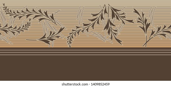 traditional fancy leaves border on gradation 