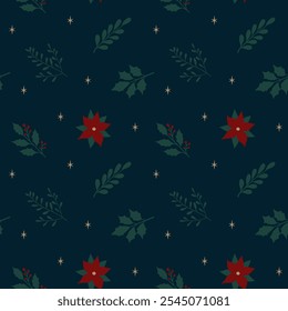 Patrón sin fisuras de Navidades festivas tradicionales