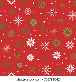 Traditional festive seamless pattern for Christmas and New Year