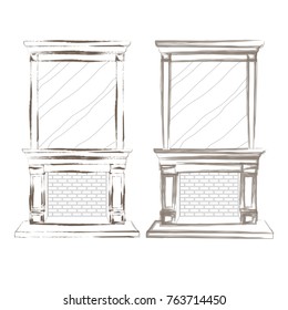Traditional fireplace set