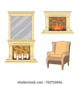 Traditional fireplace set