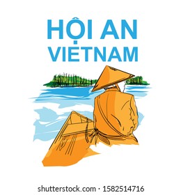 traditional fisherman in vietnam at happy hoi an 2