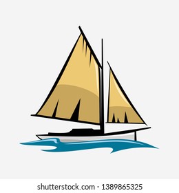 traditional fishing boat vector illustration