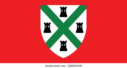 The Traditional Flag Of The City Of Plymouth The English City And Port