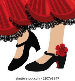 Traditional flamenco shoes icon