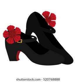 Traditional flamenco shoes icon