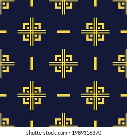 Traditional flat geometric seamless pattern.