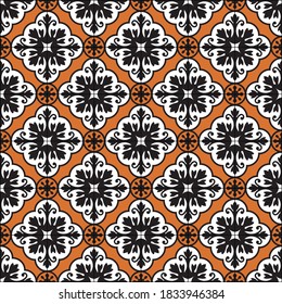 Traditional Floor Tiles pattern. Editable vector file.