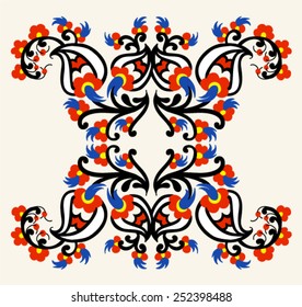 Traditional floral folk pattern