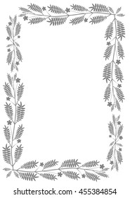 Traditional floral gray border