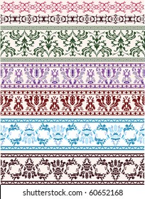 Traditional floral ornament set for design