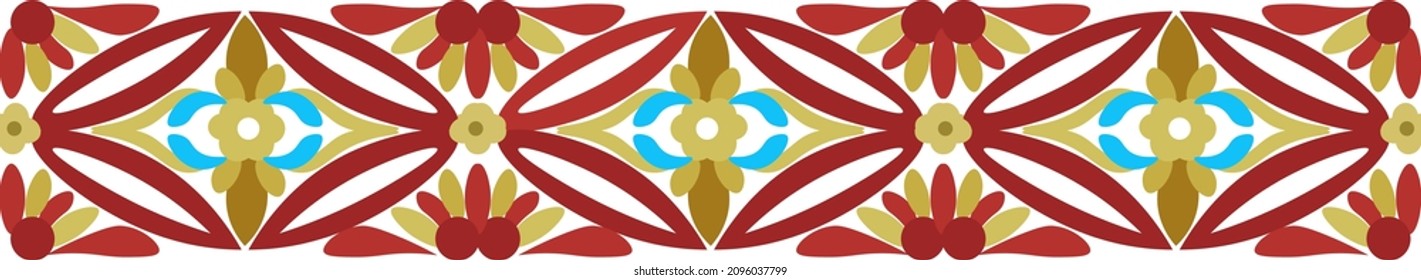 traditional floral pattern dominated by color brown. large leaves in the middle