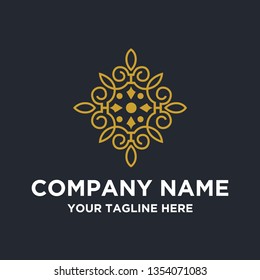 Traditional Floral Pattern Logo design inspiration