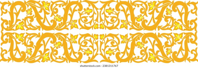 traditional of floral pattern from minangkabau of Indonesia