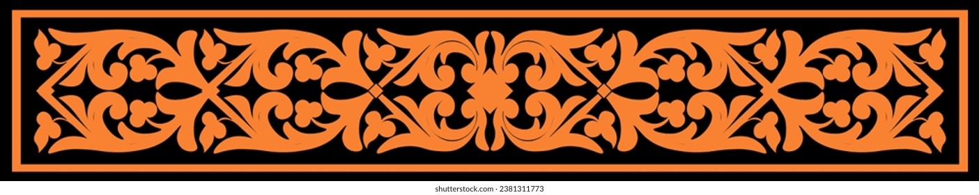 traditional of floral pattern from minangkabau of Indonesia