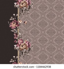traditional floral pattern. ornamental flowers and peonys. traditional; textile design traditional floral pattern. ornamental flowers and peonys. traditional; textile design
