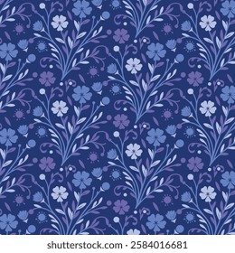 traditional floral seamless pattern with arabic ornament for home textiles and bedding fabric