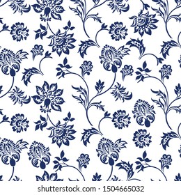 Traditional Floral Seamless Pattern, Textile Design , Royal Indian