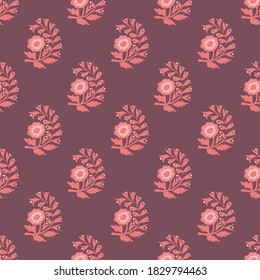 Traditional floral vector seamless pattern design